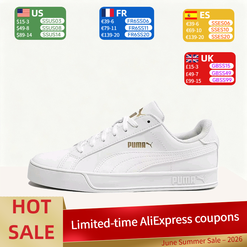 Men'S Shoes Puma Sneakers - Puma Smash Vulc Casual,Minimalist, Cushioned, Lightweight,