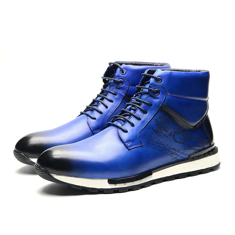 Men'S Shoes Low Top - Luxury Designer Men's Winter Ankle Boots