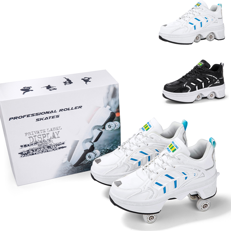 4 Wheels Retractable Roller Sk - Men'S Shoes For Running recension och pris