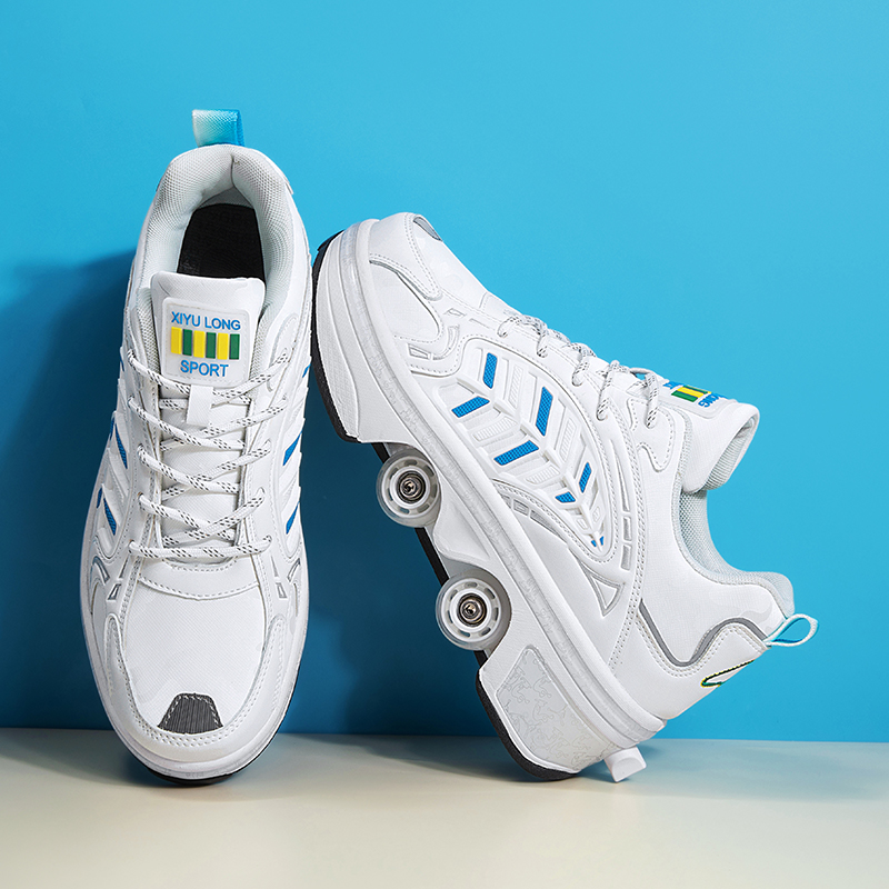 4 Wheels Retractable Roller Sk - Men'S Shoes For Running recension och pris