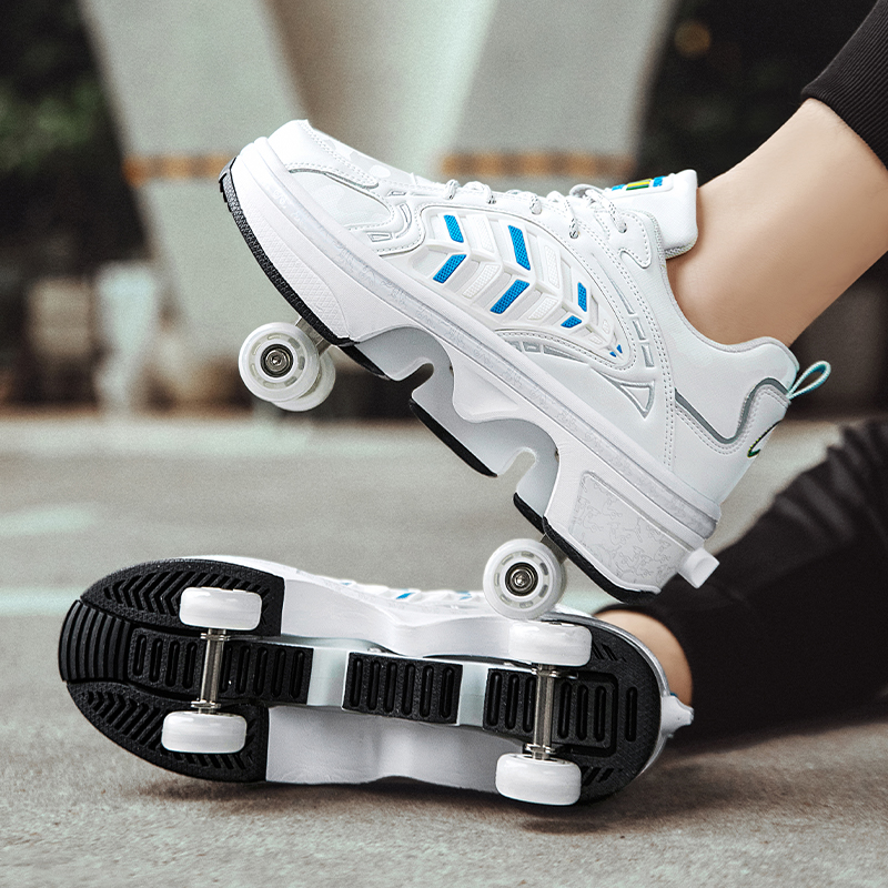 4 Wheels Retractable Roller Sk - Men'S Shoes For Running recension och pris