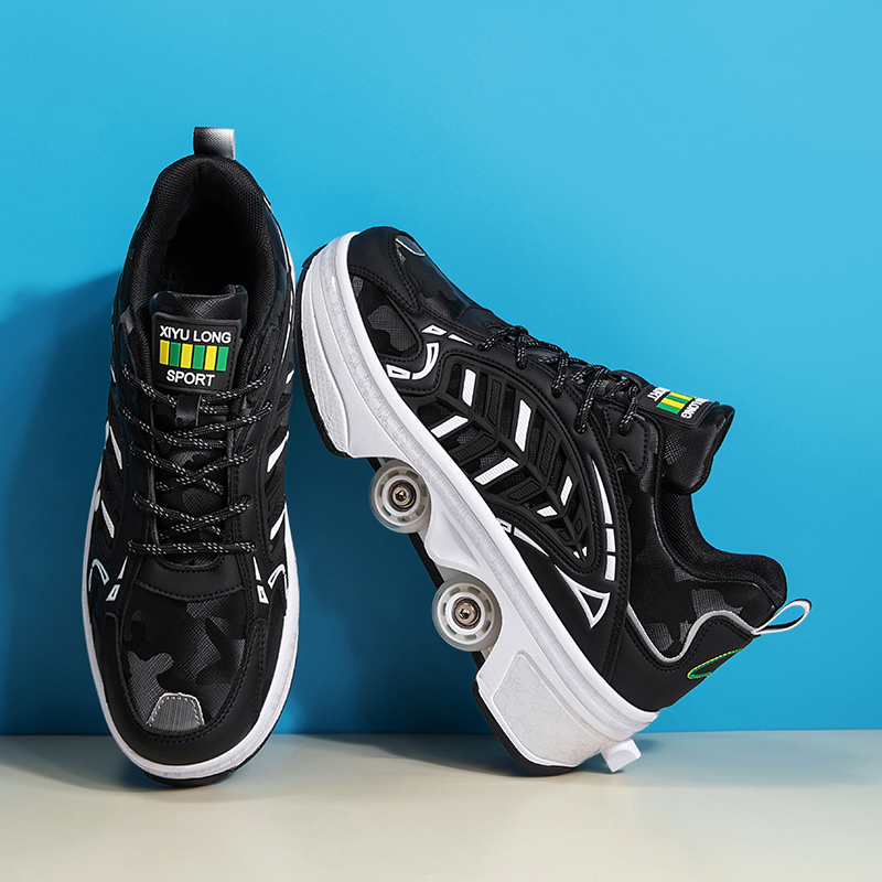 4 Wheels Retractable Roller Sk - Men'S Shoes For Running recension och pris