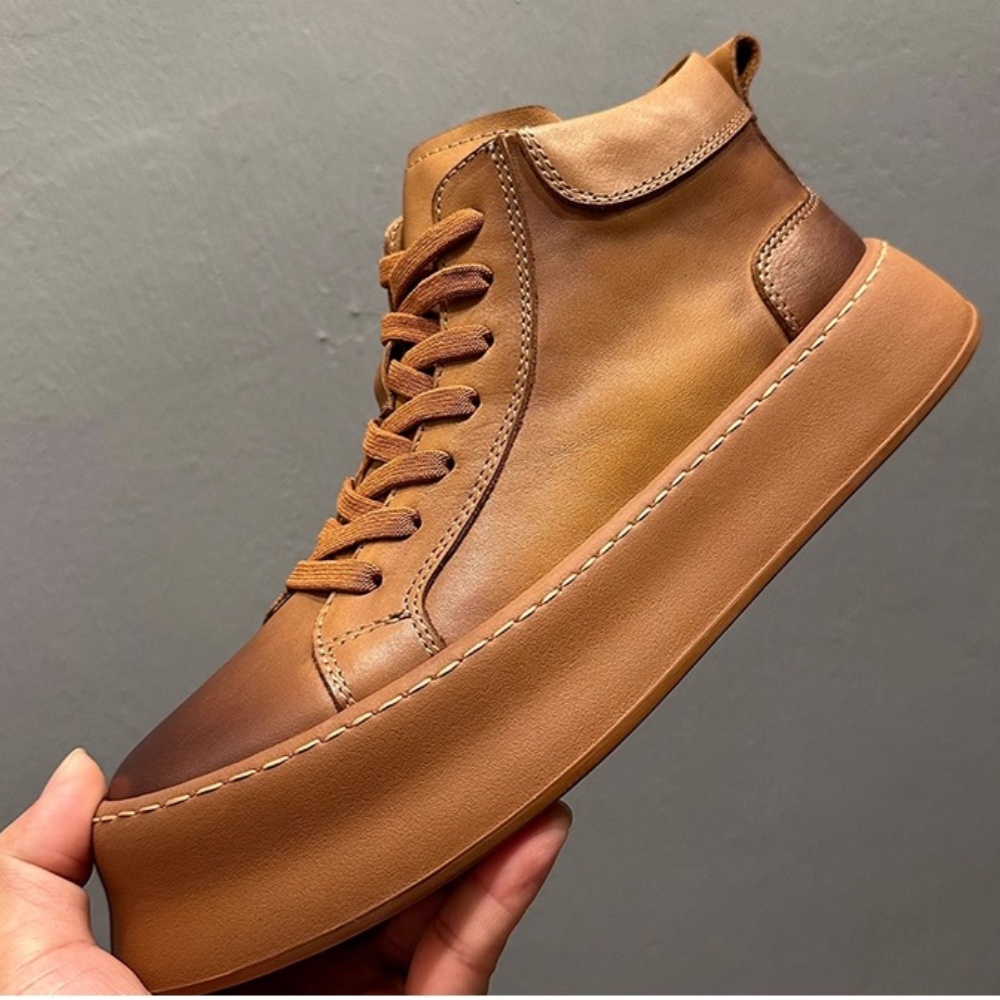 Retro Cowhide Leisure Boots, C - Men'S Shoes Low Top recension och pris