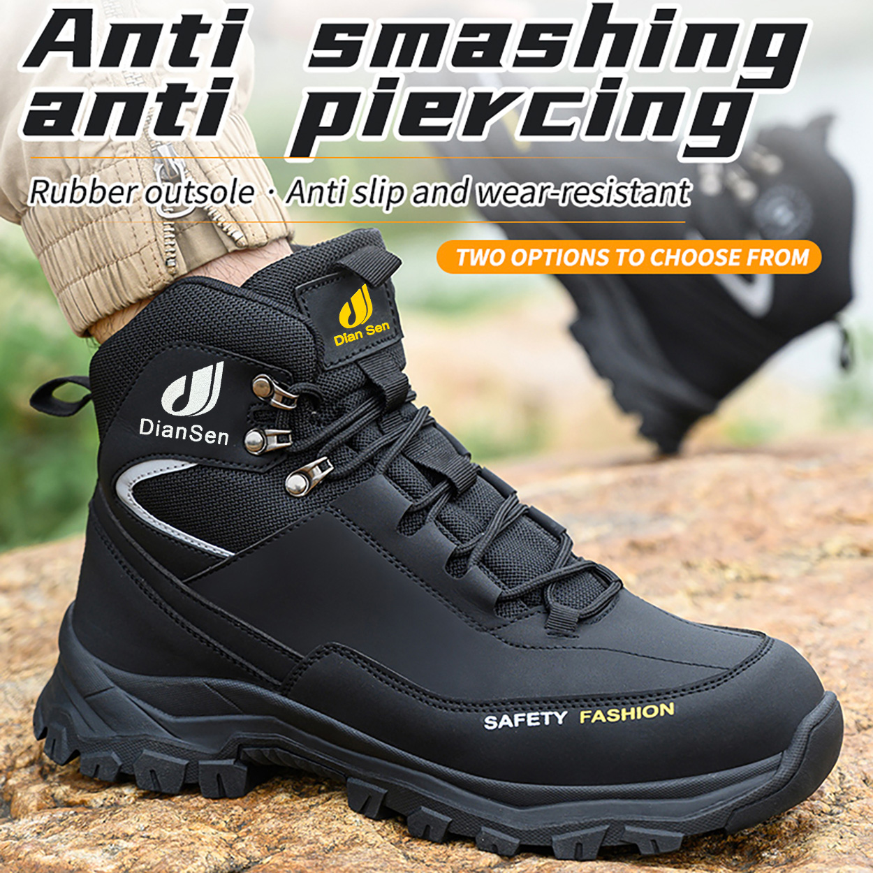 Mens Work Shoes Steel Toe Boot - Hiking Boot Waterproof recension och pris