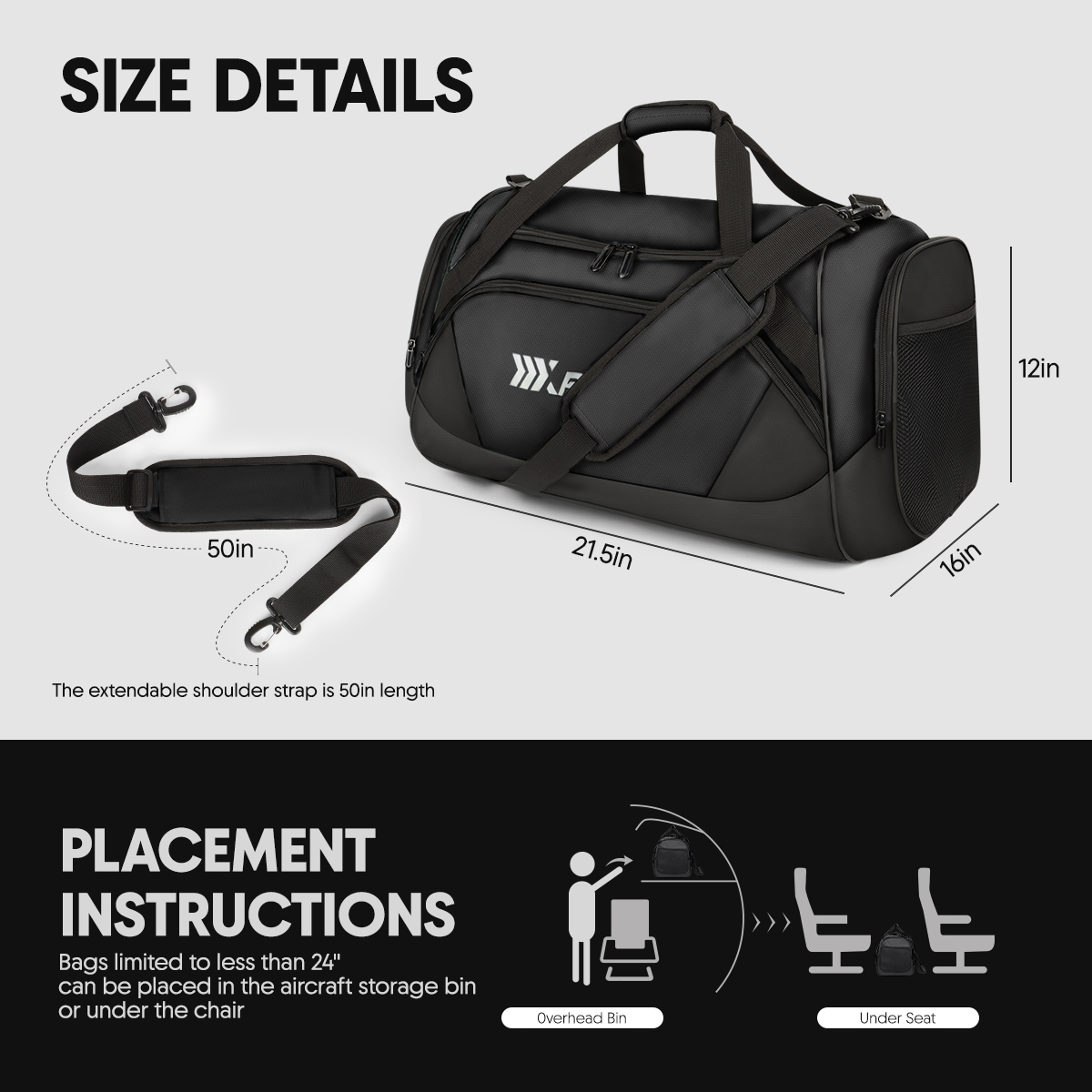 Travel Duffle Bag for Men Wome - Men'S Shoes York recension och pris