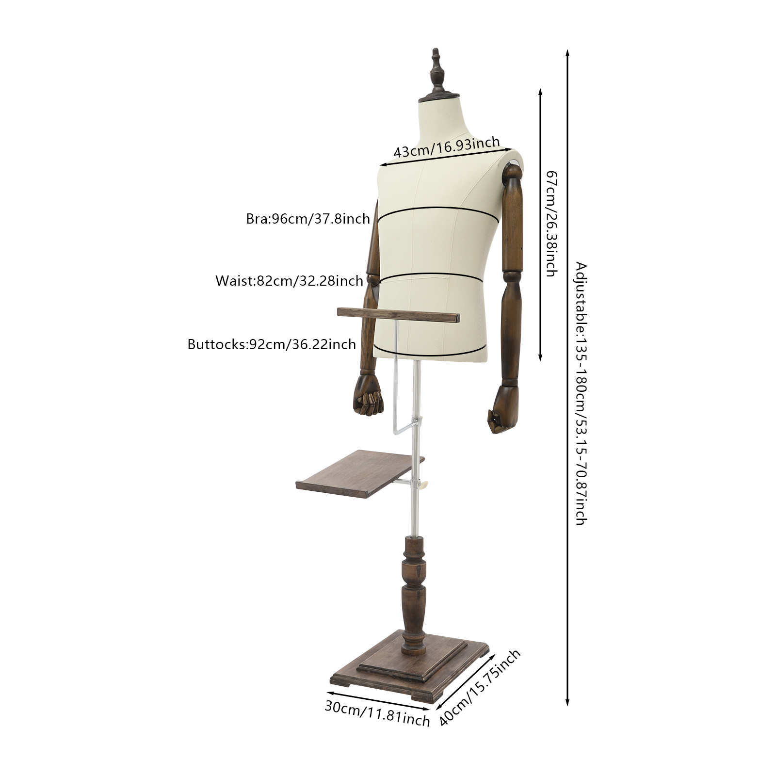 Dress Form Male Mannequin W/Pa - Men'S Shoes With Linen Pants recension och pris