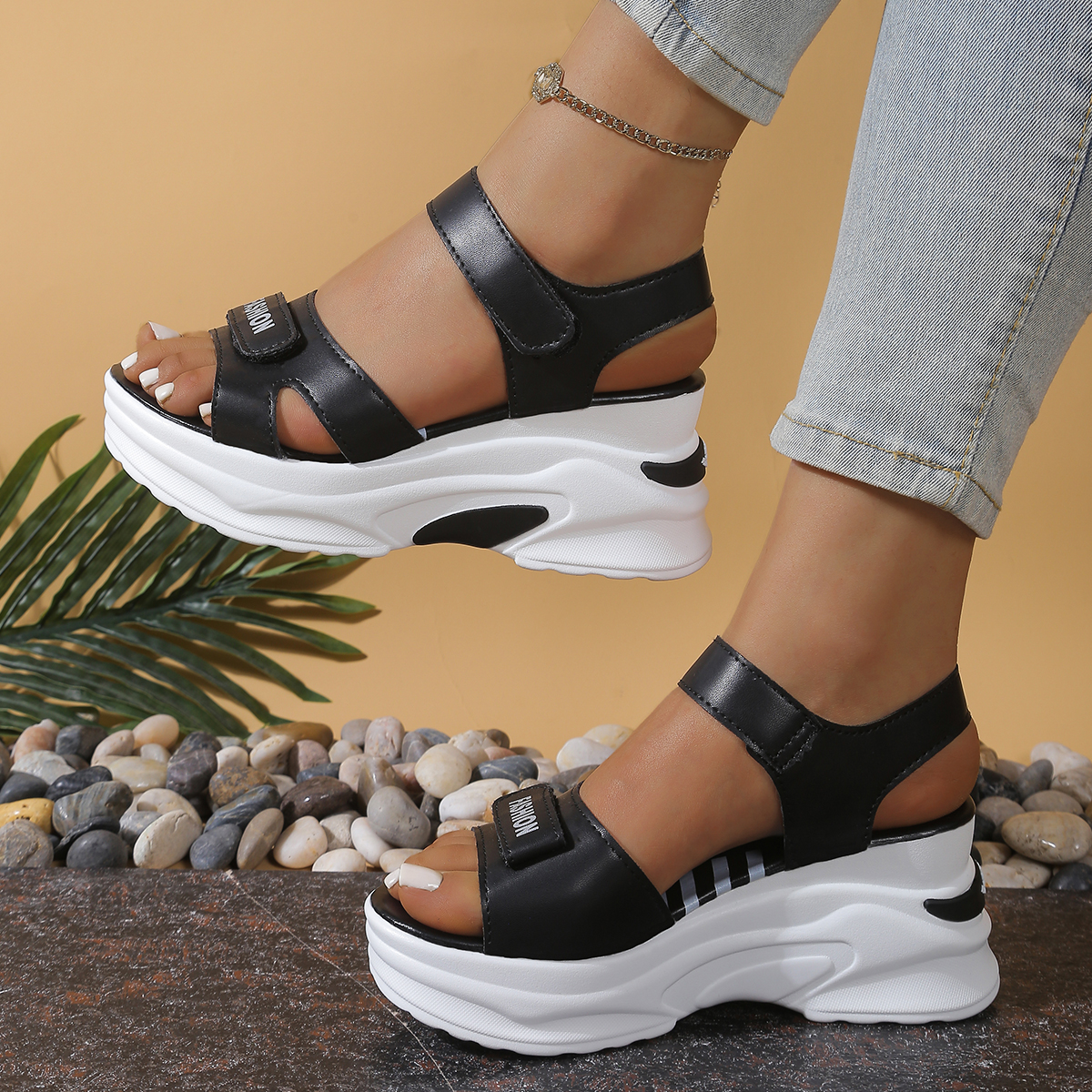 New Women Platform Wedge Sanda - Velcro Strap Sandal recension och pris