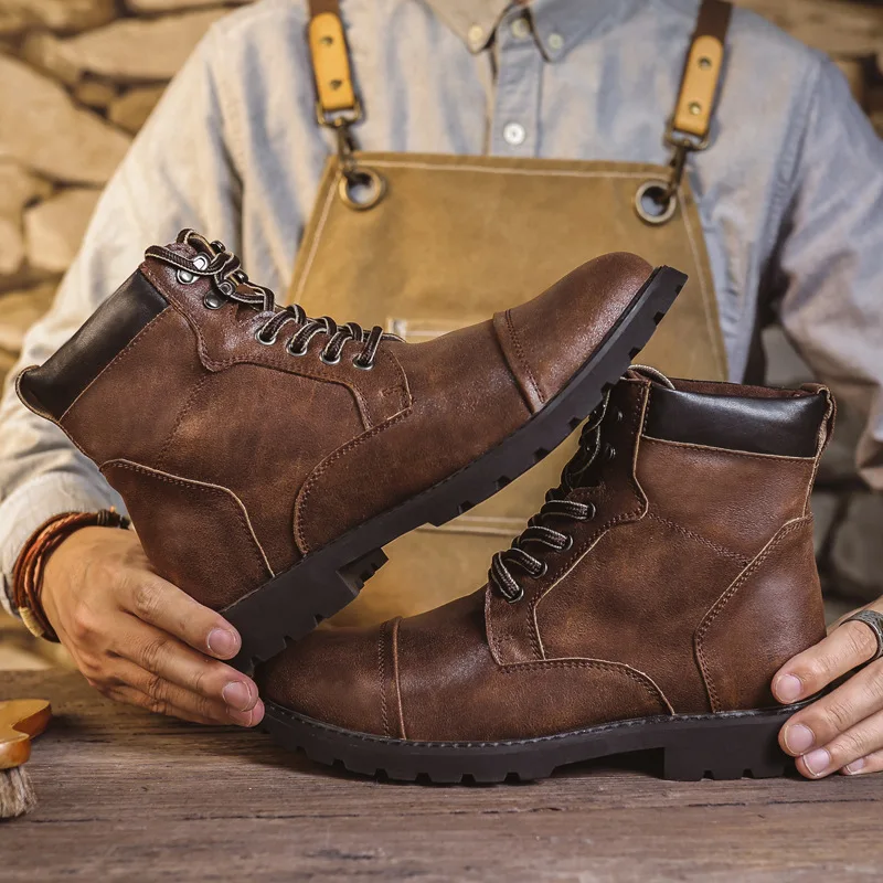 Autumn Winter Men Boots Comfor - Men'S Shoes Low Top recension och pris