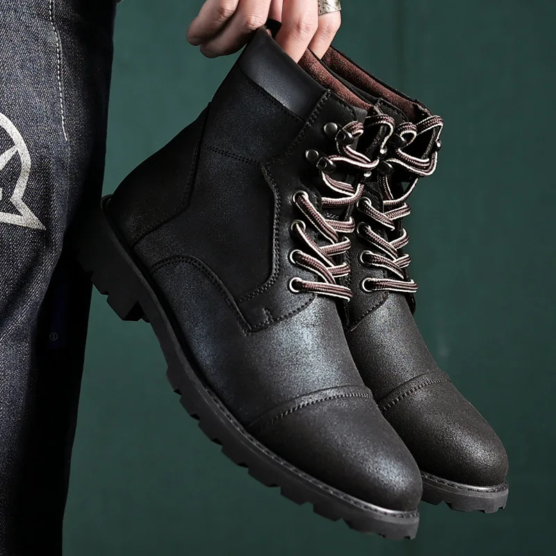 Autumn Winter Men Boots Comfor - Men'S Shoes Low Top recension och pris