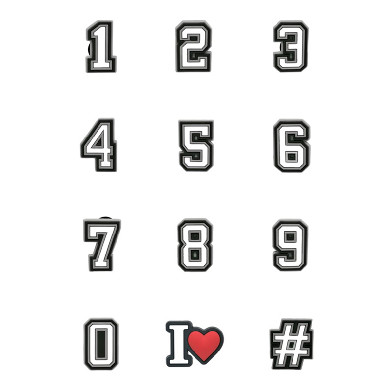 1pcs PVC Number Shoe Charms fo - Men'S Shoes Crocs recension och pris