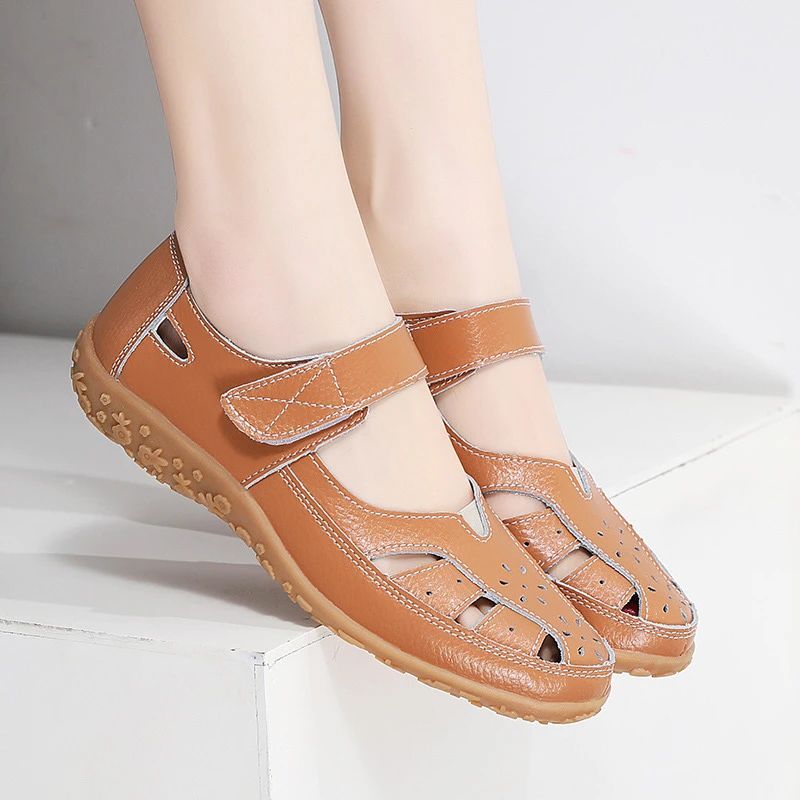 Genuine Leather Sandals Fashio - Velcro Strap Sandal recension och pris
